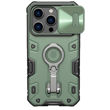 Kryt na mobil Nillkin CamShield Armor PRO na Apple iPhone 14 Pro - zelený