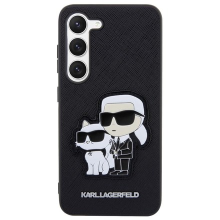 Kryt na mobil Karl Lagerfeld Saffiano Karl and Choupette NFT na Samsung Galaxy S23+ - černý
