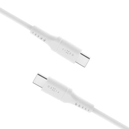 USB kabel Fixed Liquid silicone USB-C/ USB-C s podporou PD, 60W, 2m - bílý (2)