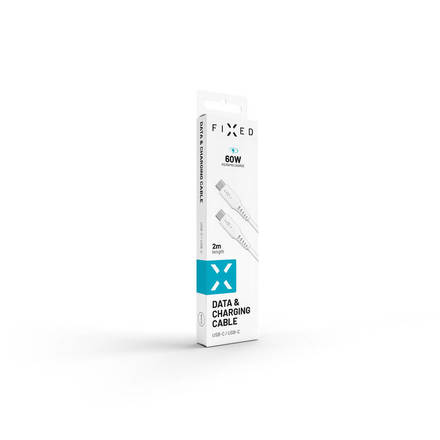 USB kabel Fixed Liquid silicone USB-C/ USB-C s podporou PD, 60W, 2m - bílý (6)
