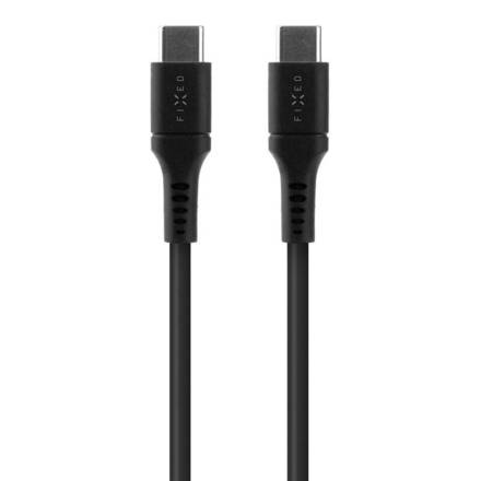 USB kabel Fixed Liquid silicone USB-C/ USB-C s podporou PD, 60W, 2m - černý