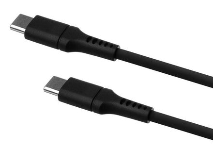 USB kabel Fixed Liquid silicone USB-C/ USB-C s podporou PD, 60W, 1, 2m - černý (2)