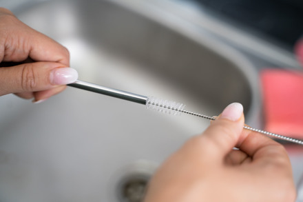 Nerezová brčka G21 BeEco Classic 6 ks stříbrná, rovná + kartáček na čištění (5)