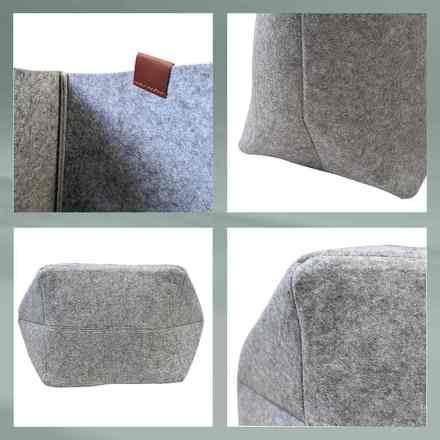 Taška na prádlo Kela KL-24464 Fay filc světle šedá (4)