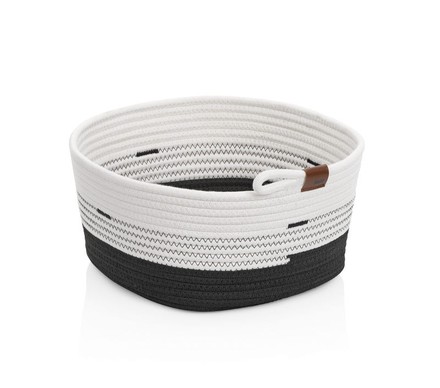 Košík Kela KL-24459 Hedda 32 cm směs bavlna/polyester bílá-černá