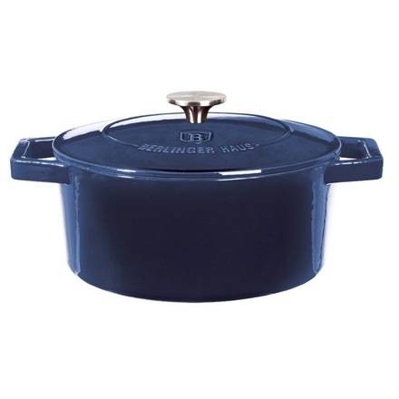 Pekáč litinový s poklicí Berlingerhaus BH-6521 20 cm Aquamarine Metallic Line (1)