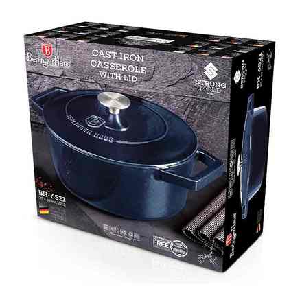 Pekáč litinový s poklicí Berlingerhaus BH-6521 20 cm Aquamarine Metallic Line (4)