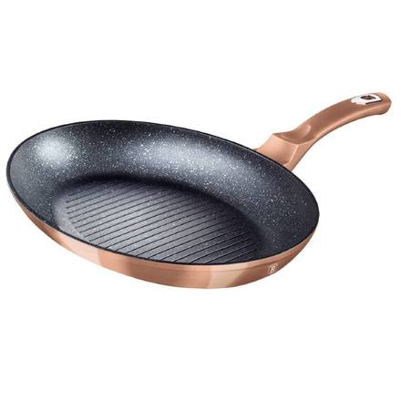 Pánev na ryby a steaky s mramorovým povrchem Berlingerhaus BH-7170 35 cm Rosegold Metallic Line