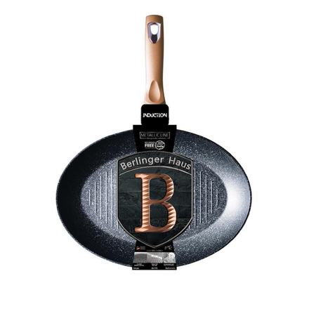 Pánev na ryby a steaky s mramorovým povrchem Berlingerhaus BH-7170 35 cm Rosegold Metallic Line (1)