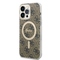 Kryt na mobil Guess 4G MagSafe na Apple iPhone 14 Pro Max + bezdrátová nabíječka - hnědý (1)