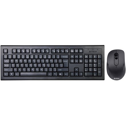 Set klávesnice s myší A4Tech 7100N + V-Track optická myš, USB, CZ - černá
