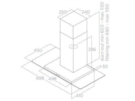 Komínový odsavač par Elica IX/A/90 FLAT GLASS (1)