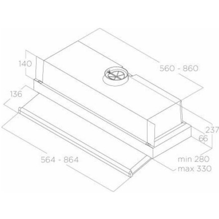 Výsuvný odsavač par Elica CIAK 2.0 GR/A/60 (1)
