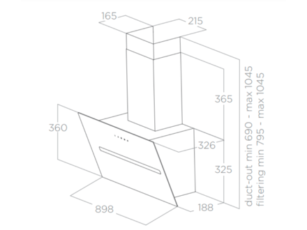 Komínový odsavač par Elica SHY-S WH/A/90 (1)