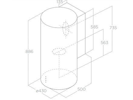 Komínový odsavač par Elica TUBE PRO IX/A/43 (2)