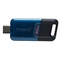 USB Flash disk Kingston DataTraveler 80 M 64GB, USB-C USB-C - černý/ modrý (3)