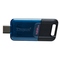 USB Flash disk Kingston DataTraveler 80 M 128GB, USB-C USB-C - černý/ modrý (3)