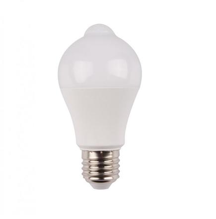LED žárovka s čidlem Avide (33184) ASG27NW-8.8W-PIR Led globe mléč. 8,8W, 4000K PIR čidlo