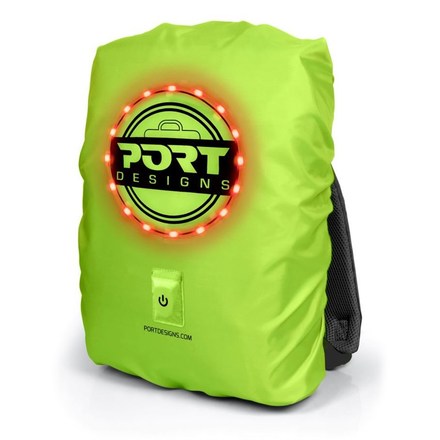 Pláštěnka na batoh Port Designs VIZIBL univerzální s LED osvětlením - žlutá