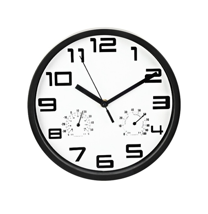 Nástěnné hodiny Segnale KO-837362300bila s teploměrem a vlhkoměrem 25 cm bílá