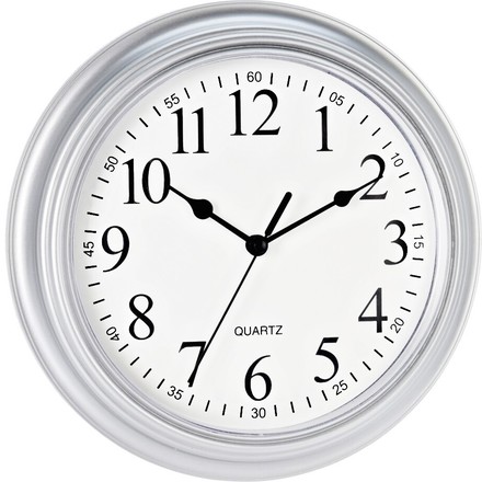 Nástěnné hodiny Segnale KO-837000300stri učičkové 22,5 cm stříbrný rám