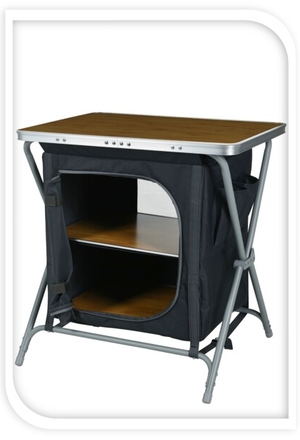 Kempingový nábytek ProGarden KO-X35000410 skříňka skládací 60 x 65 cm (1)