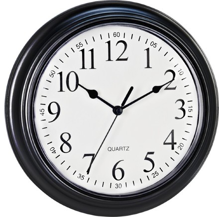 Nástěnné hodiny Segnale KO-837000300cern ručičkové 22,5 cm černý rám
