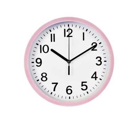 Nástěnné hodiny Segnale KO-837000050ruzo ručičkové 22,5 cm růžový rám