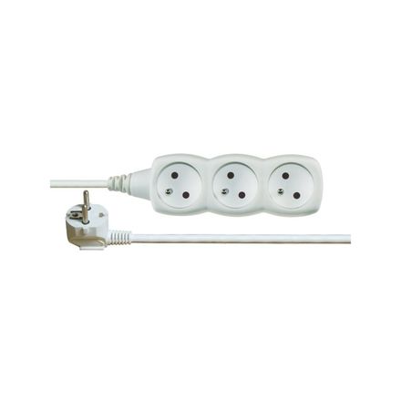 Prodlužovací kabel Emos P0315 5 m / 3 zásuvky / bílý / PVC / 1 mm2