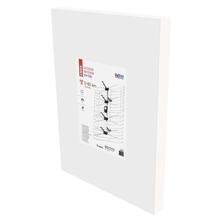 Venkovní anténa Emos J5818 Anténa venkovní EM-008, 0–80 km, DVB-T2, DAB, filtr LTE/4G (1)