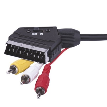 Redukční kabel Emos SB2101 AV kabel SCART - 3x CINCH 1,5m
