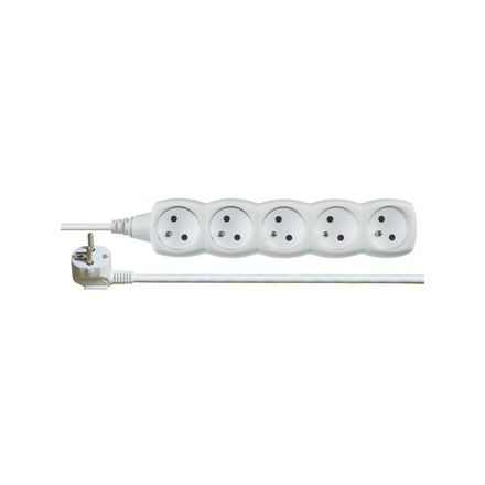 Prodlužovací kabel Emos P0515 Prodlužovací kabel 5 m / 5 zásuvek / bílý / PVC / 1 mm2