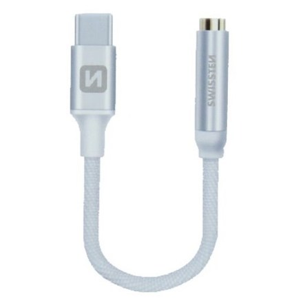 Redukce Swissten USB-C JACK 3,5mm 0,15m stříbrná