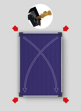 Solární ohřívač vody Pyramis 200ltr 2xkolektor 2x2m2 - možnost napojení na topení (3)