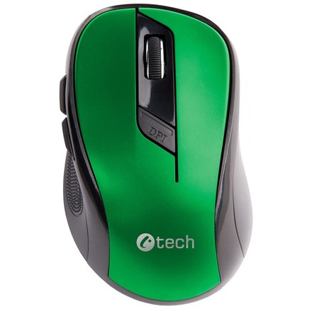 Počítačová myš C-Tech WLM-02G / optická / 6 tlačítek / 1600dpi -zelená