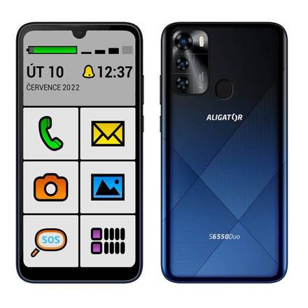 Mobilní telefon Aligator S6550 Senior Blue