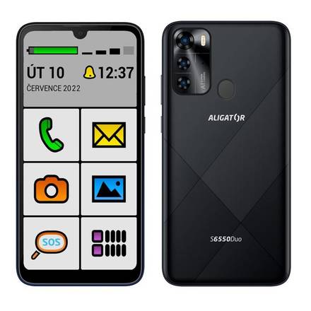 Mobilní telefon Aligator S6550 Senior Black