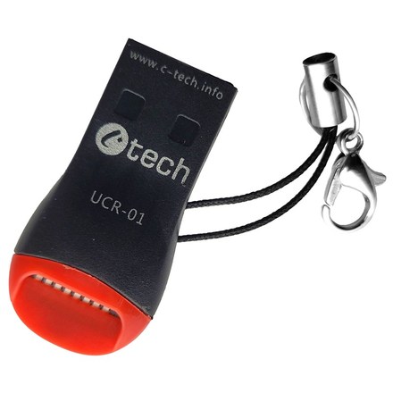 Čtečka paměťových karet C-Tech UCR-01, USB 2.0, micro SD