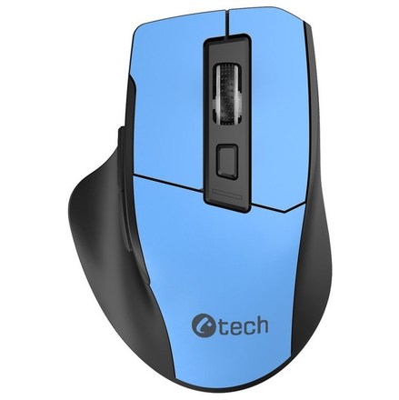 Počítačová myš C-Tech Ergo WLM-05 optická/ 6 tlačítek/ 1600DPI - černá/ modrá