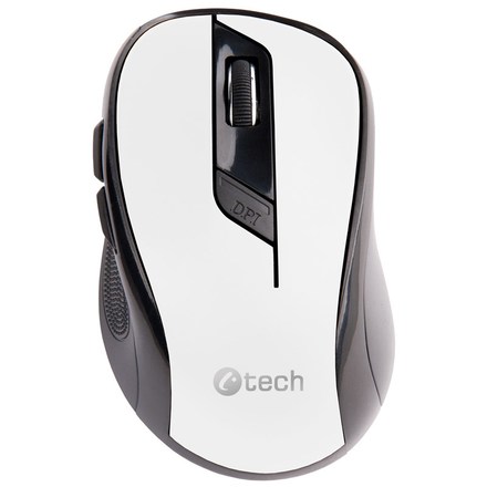 Počítačová myš C-Tech WLM-02 optická/ 6 tlačítek/ 1600DPI - černá/ bílá