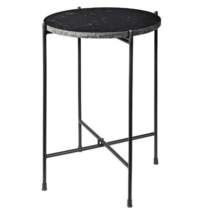 Odkládací stolek Homestyling KO-A71100010 mramorový černý 35x46 cm