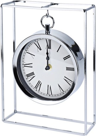 Stolní hodiny Segnale KO-NBE000050 závěsné 19 x 25 cm stříbrná