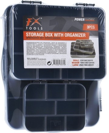 Organizér na šroubky Excellent KO-179651060cern box sada 3 ks černá (1)