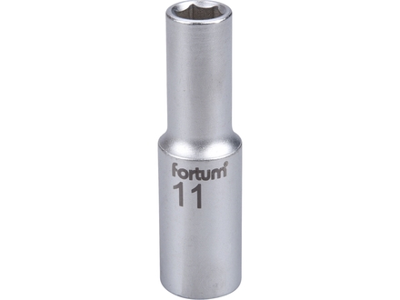 Hlavice nástrčná Fortum (4700511) prodloužená, 1/2&quot;, 11mm, L 77mm, 61CrV5