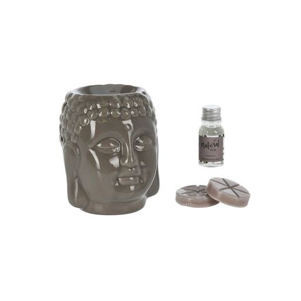 Aroma lampa Homestyling KO-CC5062040hned sada 4 ks SPA BUDDHA hnědá