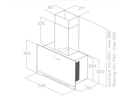Komínový odsavač par Elica APLOMB WH/A/60 (1)