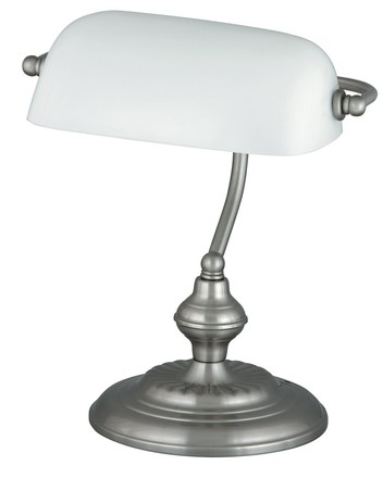 Stolní lampa Rabalux 4037 Bank E27 1x MAX 60W saténový chromová (poslední kus)