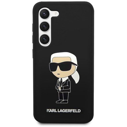 Kryt na mobil Karl Lagerfeld Liquid Silicone Ikonik NFT na Samsung Galaxy S23+ - černý