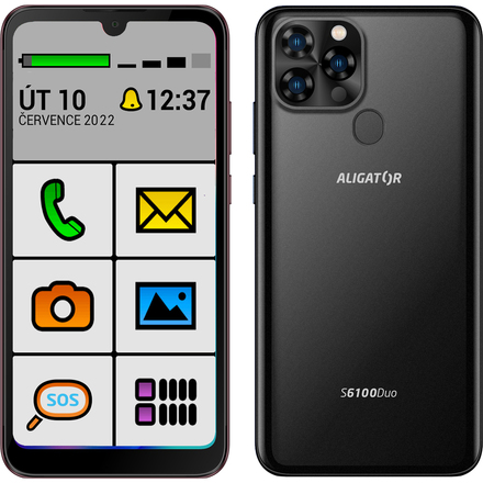 Mobilní telefon Aligator S6100 SENIOR 2/32 GB černý