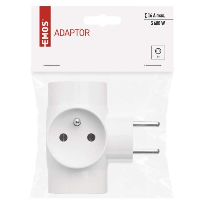 Rozbočovací zásuvka Emos - 3x kulatá P0024N